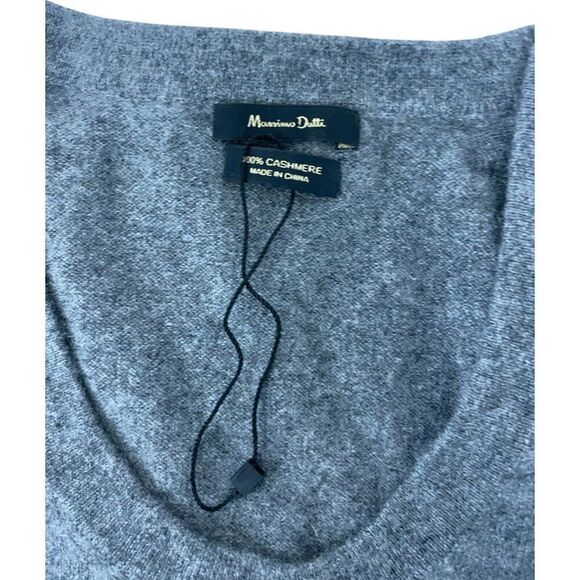 Massimo Dutti Womens Cashmere Sweater XS Gray Lightweight Pullover Tee NWOT - Picture 3 of 7